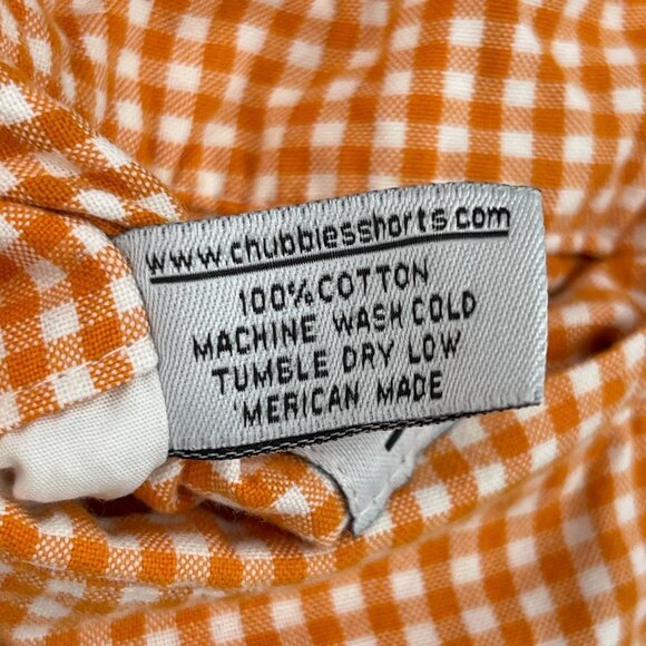 Chubbies Reversible Orange Purple Cotton Gingham 5 Inch Shorts USA Made - Picture 6 of 9